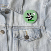 Cute Soccer Panda Ronde Button 5,7 Cm (In situ)