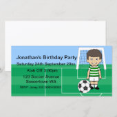 Cute Soccer Player Birthday Party Photo cards (Voorkant / Achterkant)
