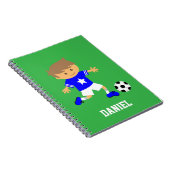 Cute Soccer Star Boy, Football Theme Notitieboek (Rechterzijde)