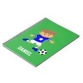 Cute Soccer Star Boy, Football Theme Notitieboek (Linkerzijde)
