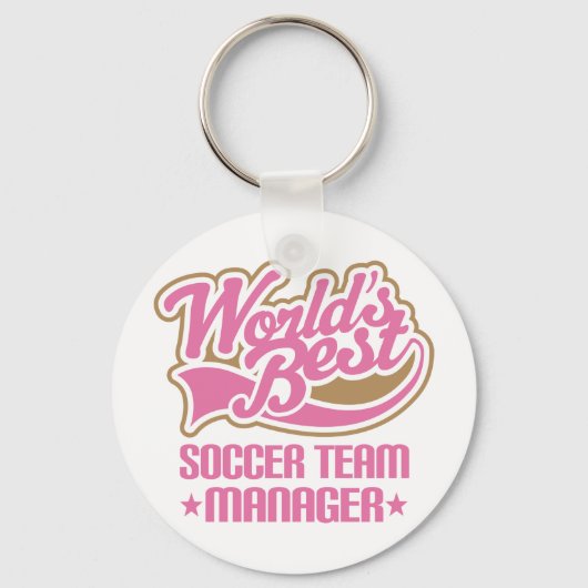 Cute Soccer Team Manager Cadeft Sleutelhanger (Voorkant)