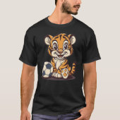 Cute Soccer Tiger T-shirt (Voorkant)