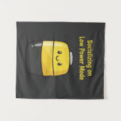 Cute Social Battery "Socializing on Low Power Mode Wandkleed (Voorkant (horizontaal))
