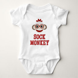 "Cute Sock Monkey" BABY BODYSUIT