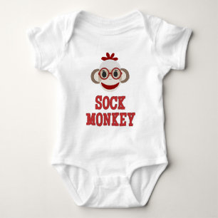 "Cute Sock Monkey" BABY BODYSUIT