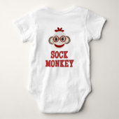 "Cute Sock Monkey" BABY BODYSUIT (Achterkant)