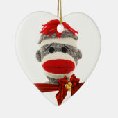 CUTE SOCK MONKEY CHRISTMAS ORNAMENT PERSONALISEERD (Rechts)