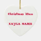 CUTE SOCK MONKEY CHRISTMAS ORNAMENT PERSONALISEERD (Achterkant)