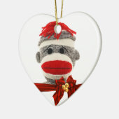 CUTE SOCK MONKEY CHRISTMAS ORNAMENT PERSONALISEERD (Links)