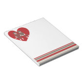 Cute Sock Monkey in Love Memo Notepad Notitieblok (Schuin)