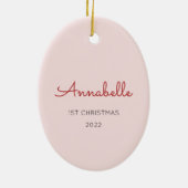 Cute Sock Monkey met kerstmis kerstmis Keramisch Ornament (Achterkant)