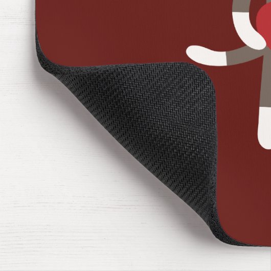 Cute Sock Monkey met Pet Holding Heart Muismat (Hoek)