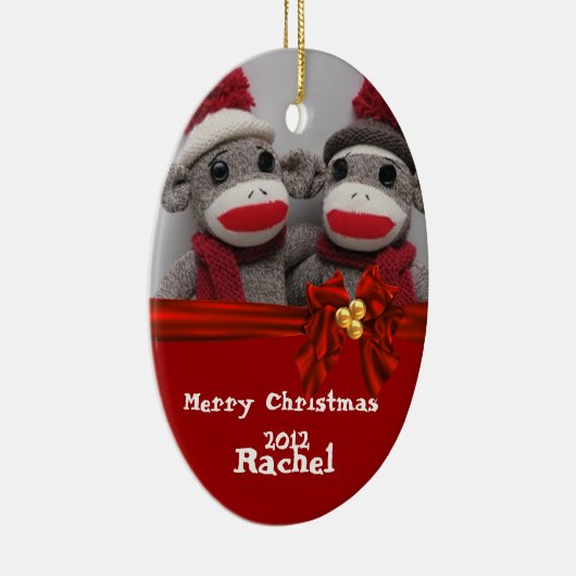 CUTE Sock Monkey Ornament BFF (Rechts)