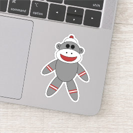 Cute Sock Monkey-toppen met Speelgoed Sticker