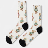 Cute Socks with Christmas Teddy Bear in Sweaters Sokken (Links)