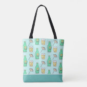 Cute Soda Pop and Beach Umbrella Summery Tote Bag (Achterkant)