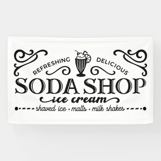 Cute soda shop party of Business banner (Horizontaal)
