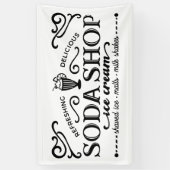 Cute soda shop party of Business banner (Verticaal)