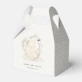 Cute Soft Baby mum Bunny Floral Wreated Baby showe Bedankdoosjes (Achterkant)