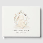 Cute Soft Baby mum Bunny Floral Wreated Baby showe Gastenboek (Voorkant)