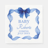 Cute Soft Blue Boy Baby Shower Servet (Voorkant)
