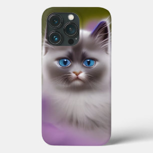 Cute Soft Blue Eyed Himalayan Kitten Case-Mate iPhone Case