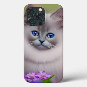 Cute Soft Blue Eyed Himalayan Kitten Case-Mate iPhone Case