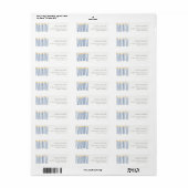 Cute Soft Pastel Blue Waterverf Candles Address Etiket (Full Sheet)
