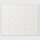 Cute Soft Pastel Hearts Patroon Cadeaupapier (Vlak)