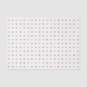 Cute Soft Pastel Hearts Patroon Tissuepapier (Voorkant)