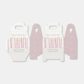 Cute Soft Pastel Pink Waterverf Birthday Kandels Bedankdoosjes (Uitgevouwen)