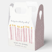 Cute Soft Pastel Pink Waterverf Birthday Kandels Bedankdoosjes (Geopend)