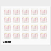 Cute Soft Pastel Pink Waterverf Birthday Kandels Vierkante Sticker (Vel)