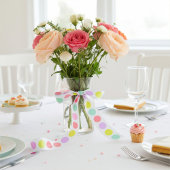 Cute Soft Pastel Polka Dots Pattern Satijnen Lint