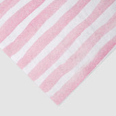 Cute Soft Pink and White Waterverf Striped Tissuepapier (Detail)