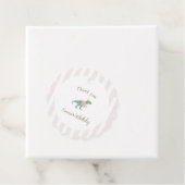 Cute Soft Pink T Rex Tutu Girl round Bedankjes Labels (In situ)