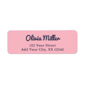 Cute Soft Pink - Trendy Address Label (Voorkant)