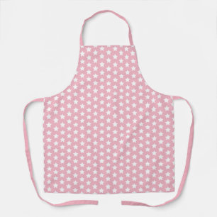 Cute Soft Pink & White Stars Apron Schort