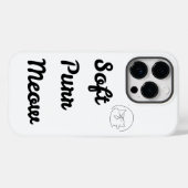 Cute "Soft Purr Meow" Minimalistische Katten Phone Case-Mate iPhone Case (Achterkant (horizontaal))