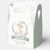 Cute Soft Safari Giraffe Floral Wreatal Baby showe Bedankdoosjes (Geopend)
