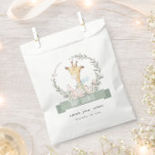 Cute Soft Safari Giraffe Floral Wreatal Baby showe Bedankzakje (Geknipt)