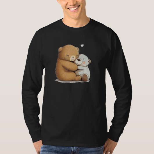 Cute soft Toy hug for Teddy Bear and stuffed Anima T-shirt (Voorkant)