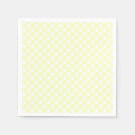 Cute Soft Yellow Gingham Pattern Servet