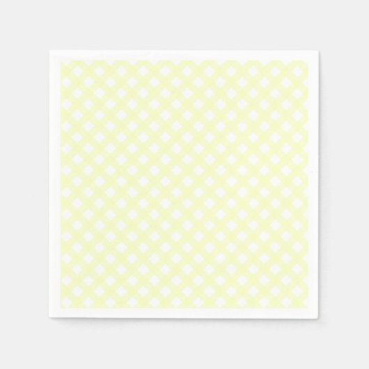 Cute Soft Yellow Gingham Pattern Servet (Voorkant)