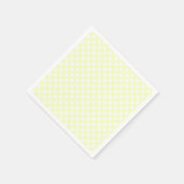 Cute Soft Yellow Gingham Pattern Servet (Hoek)