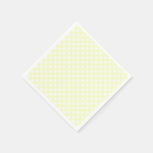 Cute Soft Yellow Gingham Pattern Servet (Hoek)