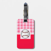 Cute Softball Bagagelabel (Achterkant verticaal)