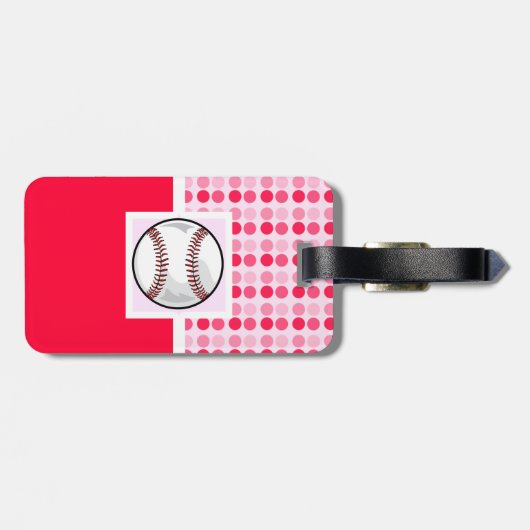 Cute Softball Bagagelabel (Achterkant horizontaal)