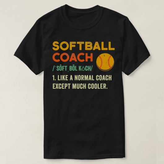Cute Softball Coach Shirt Softball Coach Gift Soft (Design voorkant)
