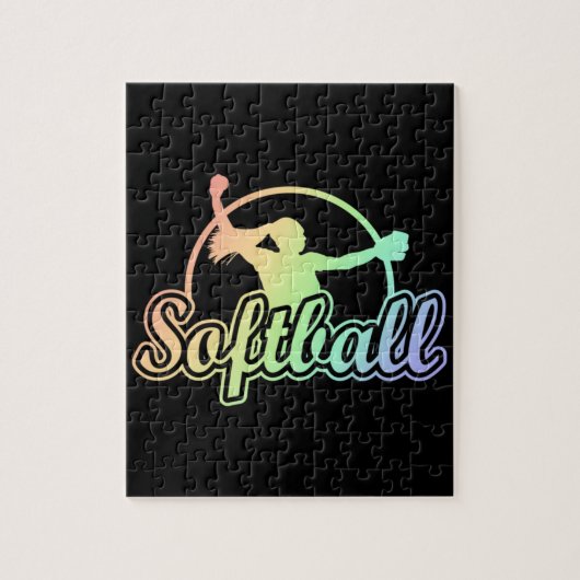 Cute Softball Legpuzzel (Verticaal)